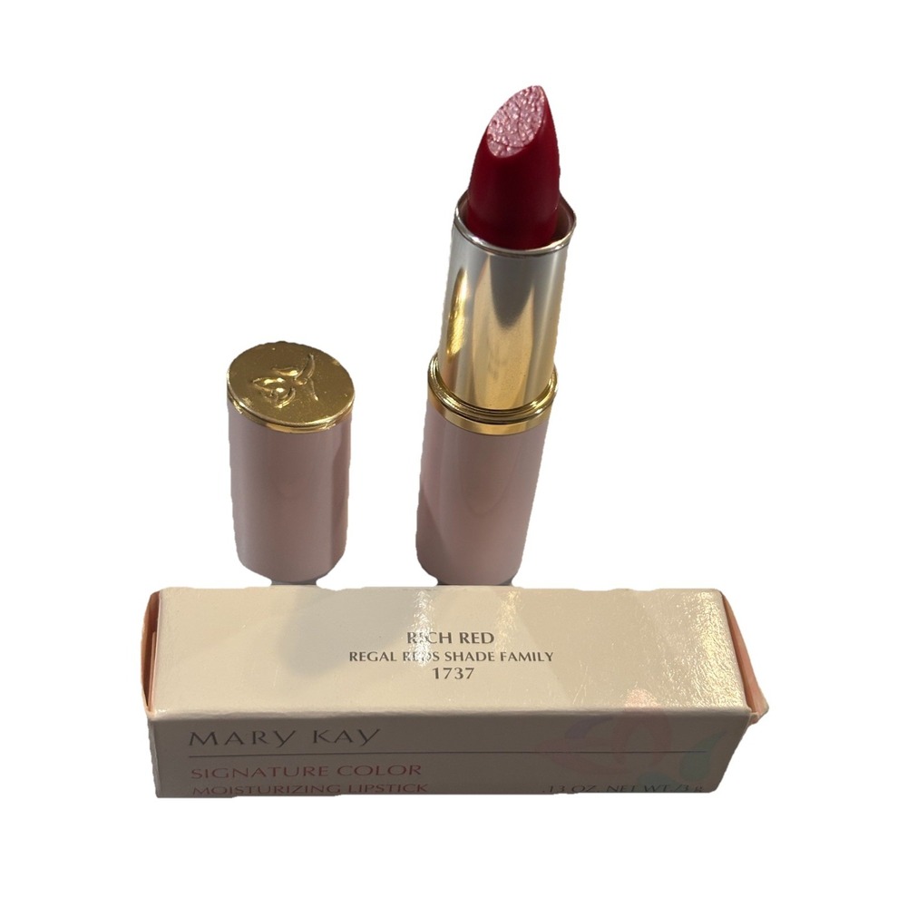NOS Mary Kay Signature Color Moisturizing Lipstick-Rich Red-#1737